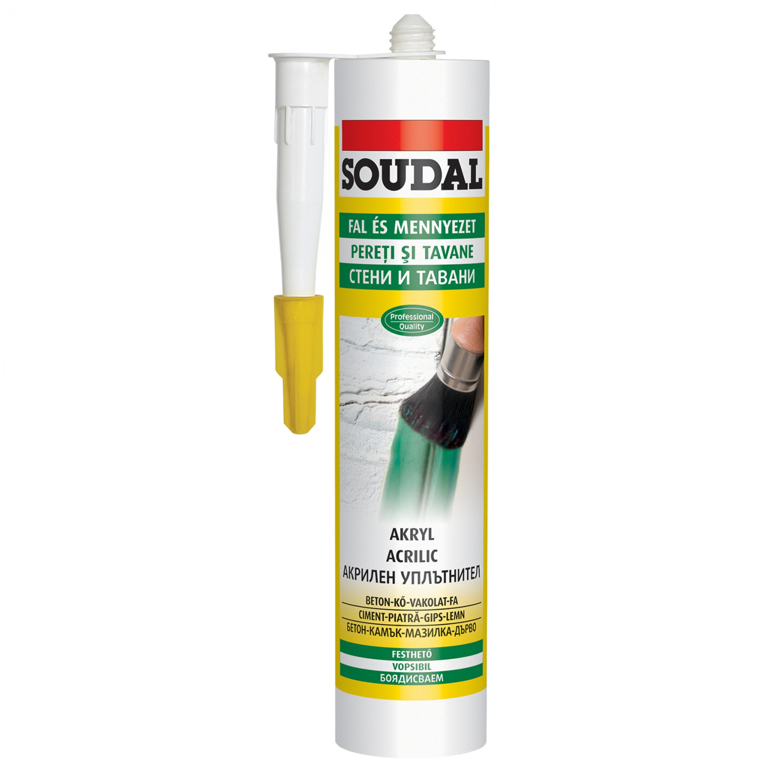 Soudal Akryl festhető fal és mennyezet tömítő
